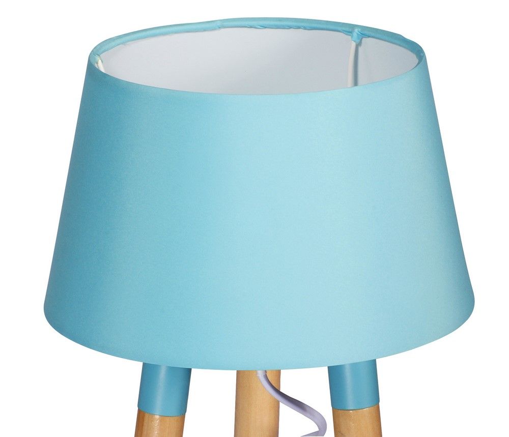 Stolní lampa 30 cm, trojnožka, modrá