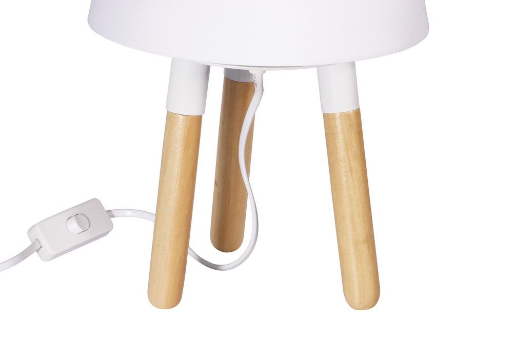 Stolní lampa 30 cm, trojnožka, bílá