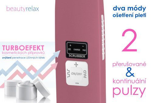 Kosmetický přístroj BeautyRelax ultrazvukový růžový