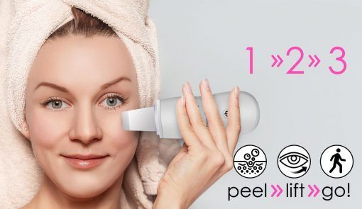 Kosmetický přístroj BeautyRelax Peel&Lift ultrazvuková špachtle bílá