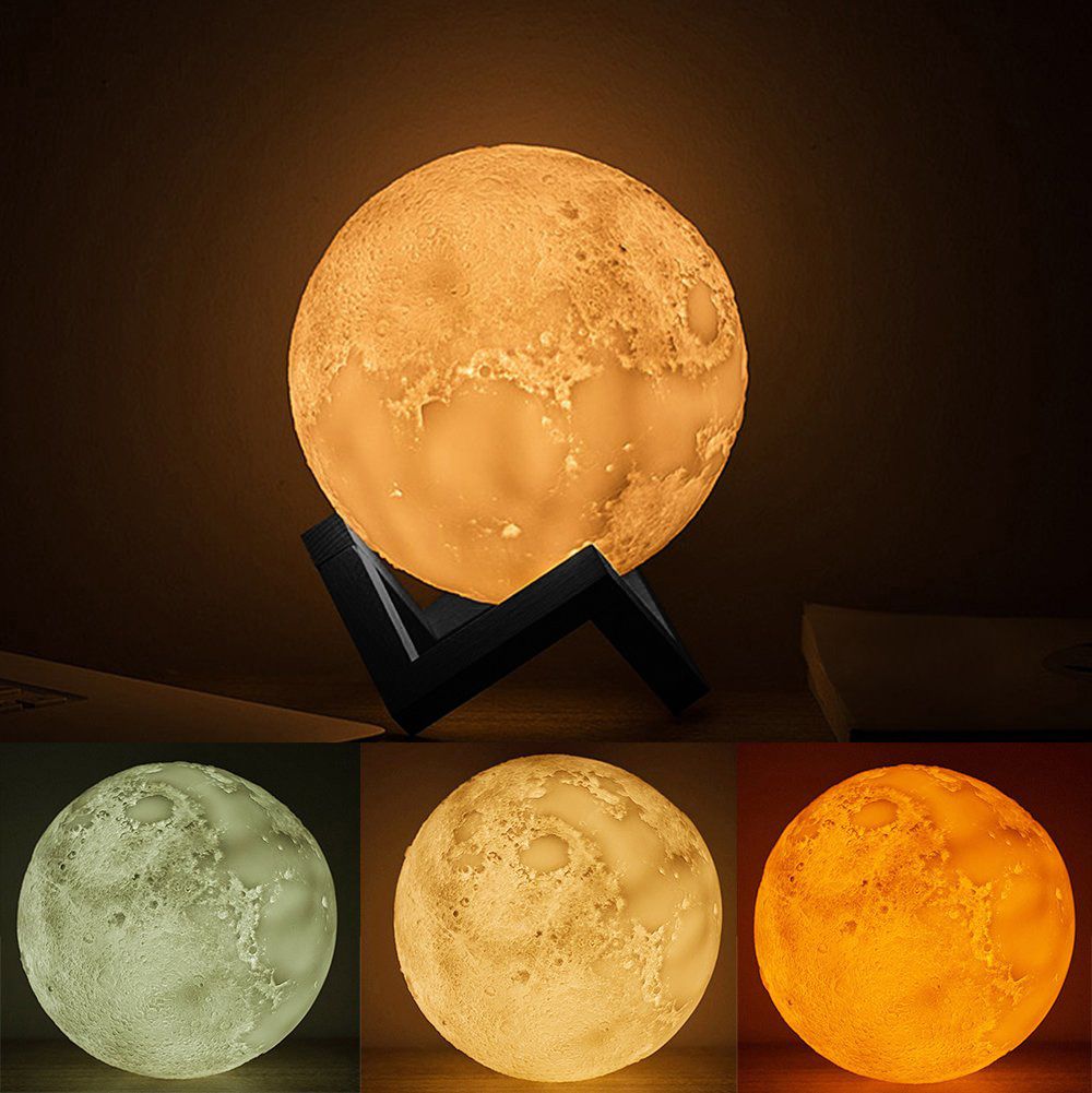 Lampa v designu měsíce průměr 12cm RGB barvy Timelife
